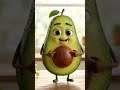 🥑 Cute Avocado Adventure | Fun Fruit Video for Kids #shorts