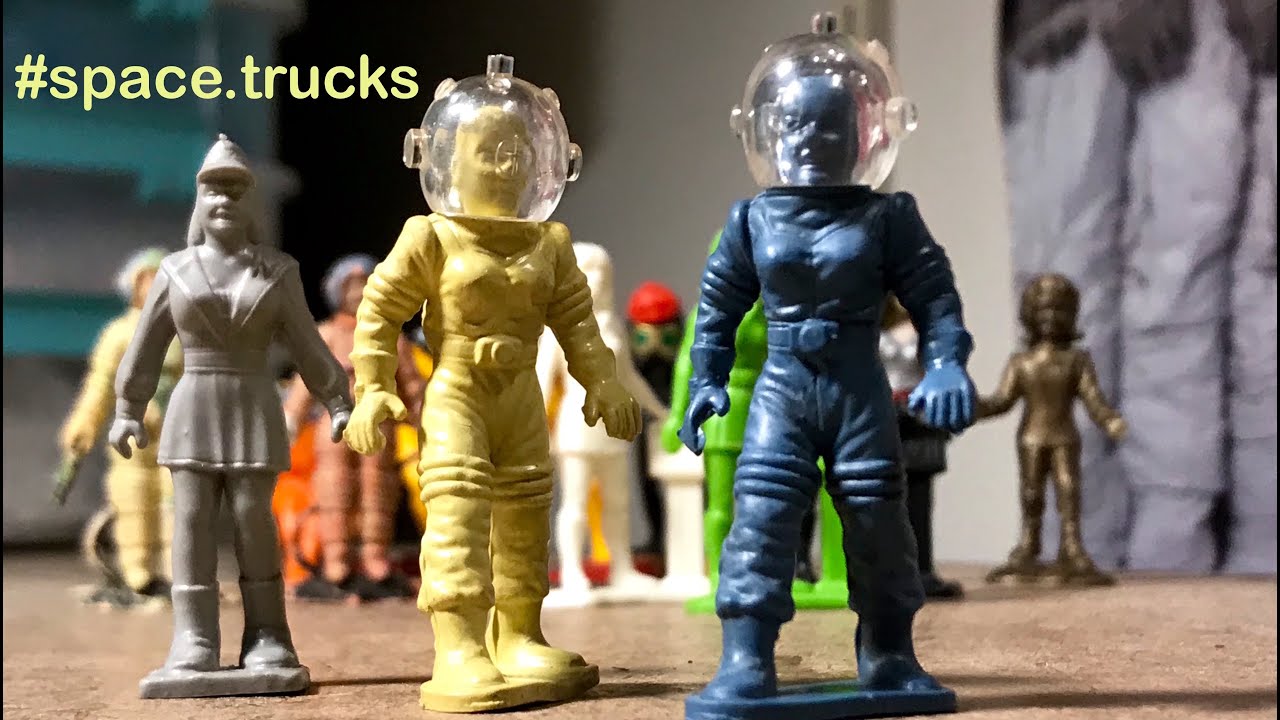 Marx Toys "Rex Mars Patrol" Spacewoman in Blue! and Other