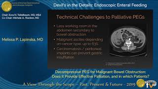 Decompressive PEG for Malignant Bowel Obstruction: Does it Provide...