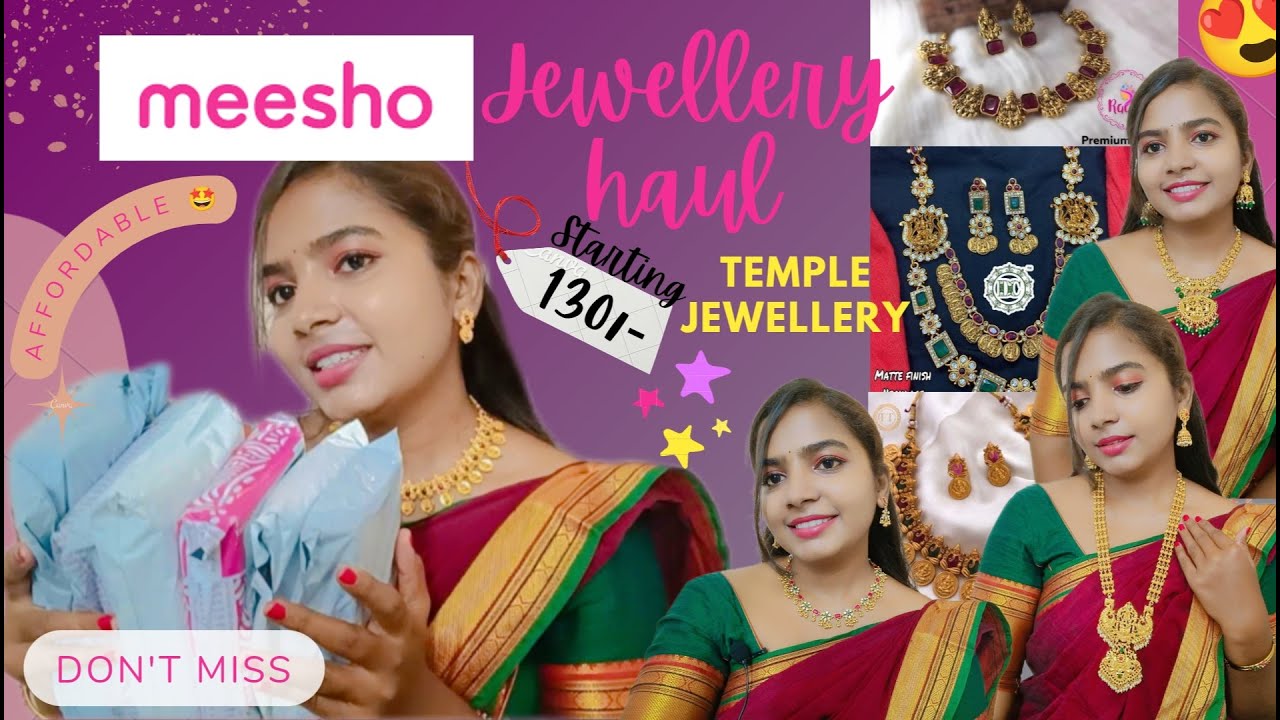 Meesho Trending Jewellery Haul One Gram Gold Jewel Sets Under 600 meesho-trending-jewellery-haul-one-gram-gold-jewel-sets-under-600