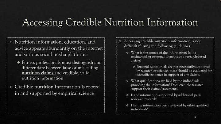 Chapter 9 - Nutrition | NASM CPT