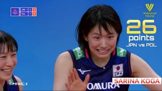 日本 Sarina KOGA 古賀 紗理那 Her decisive attack left the opponent stunned | VNL 2021 Week 3