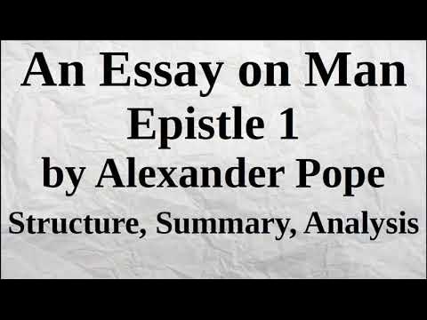 essay on man epistle 1 analysis