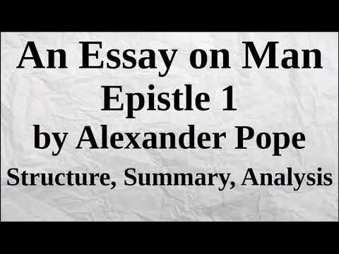 an essay on man epistle 1 summary