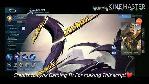 Lancelot Swordsman Hero skin script Full effects+ Frame lobby effects No password Z Archiver