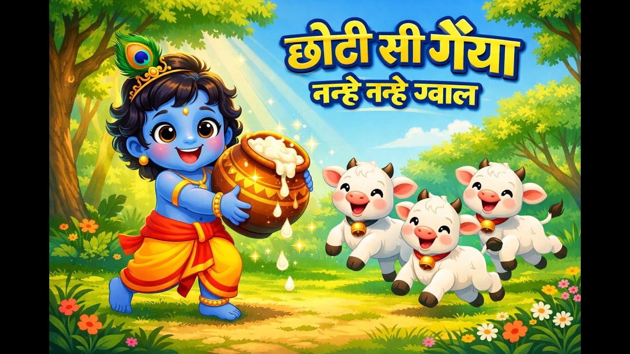 Little Krishna Song छोटी छोटी गैया - Choti Choti Gaiya Chote Chote Gwal | Krishna Song