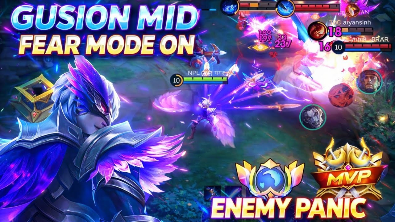 GUSION MID FEAR MODE ON ENEMY PANIC