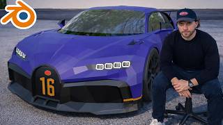 I Recreated Alex G's BUGATTI In Blender Before He CRASHED It