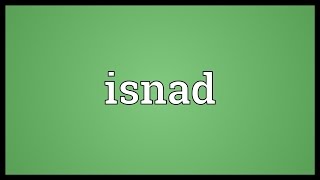 Isnad Meaning