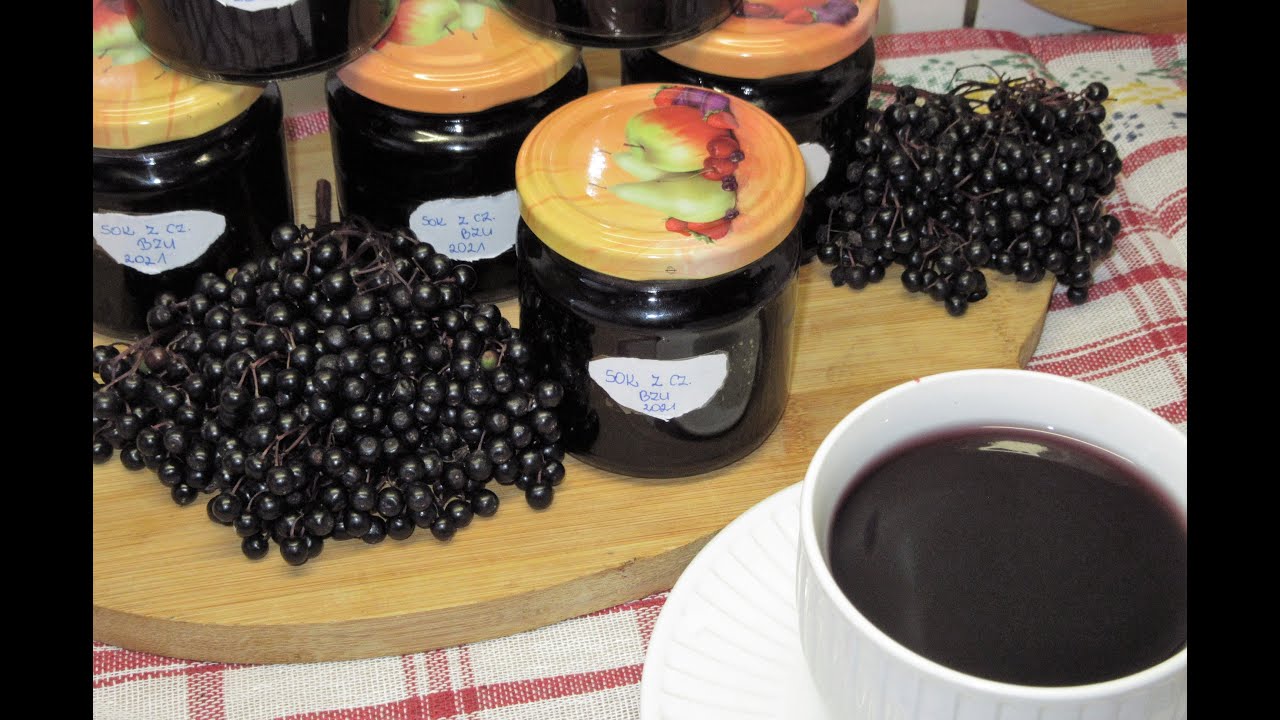 Sok z owoców czarnego bzu na zimę-super na przeziębienie