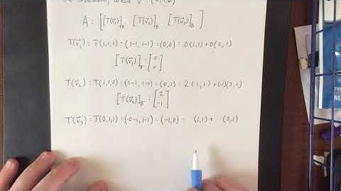 Finding and using the matrix of a linear transformation relative to non standard bases