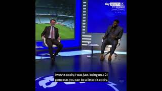 Roy Keane couldn't help but have a little dig at Micah Richards post-match Man City Vs Man Utd
