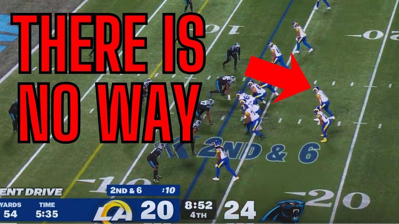 This Matthew Stafford Throw CANNOT Be REAL... | Rams vs Panthers NFL Playoffs |