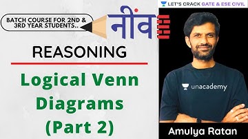 Logical Venn Diagrams (Part 2) | Reasoning | Civil Engineering | GATE/ESE 2022 Exam | Amulya Ratan