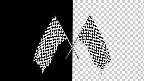 Checkered Race Flag Waving with an Alpha Channel | Motion Graphics - Videohive template