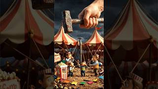 🦾 RESCUE: Tiny Carnival Saved by Giant Tent Stakes#airescue#giant#tent#tiny#saved