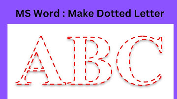 How To Make Dotted Letters in MS Word - Create a Stunning Dotted Typing Design