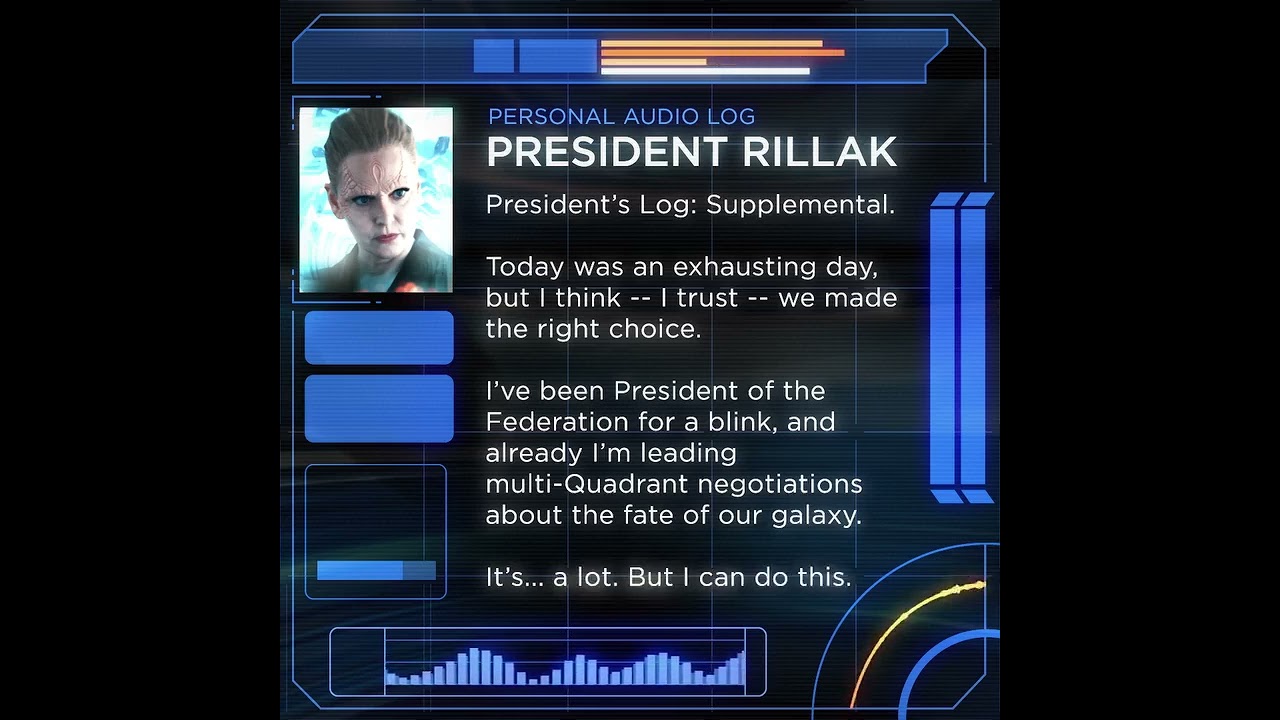 Star Trek: Discovery - Instagram Logs - 4x07 - President Rillak