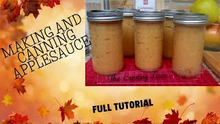 Making and Canning Homemade Applesauce from Fresh Apples! FULL Tutorial. Recipe #food #canning #gift