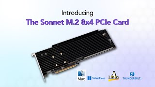 Sonnet M.2 8x4 Silent Gen4 PCIe Card - 64TB of SSD Storage