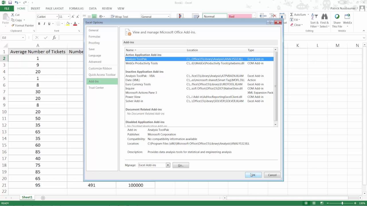 multilinear regression excel multilinear regression excel