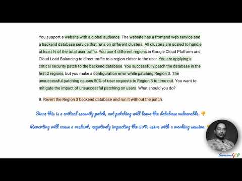PCDOE-13 Quick, GCP Professional Cloud DevOps Engineer - load balancer, patching, redundancy