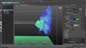 Maya 2013 Smoke Trail or Ink in Water Type Fluid Effects Tutorial by Stuart Christensen
