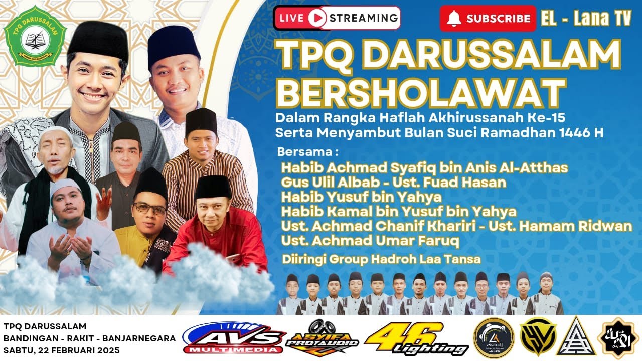 Full Rangkaian TPQ Darussalam Bersholawat Bersama Habib Syafiq Al - Athas