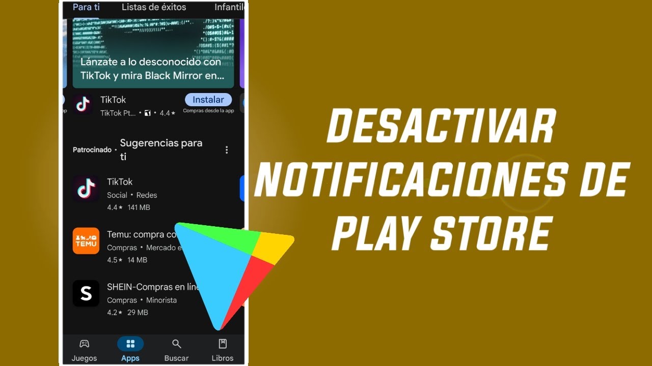 Cómo desactivar las notificaciones de PLAY STORE - YouTube