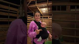 ofc lee had to act up 🥲🤣 #newborn #country #western #boymom #mother #rodeo