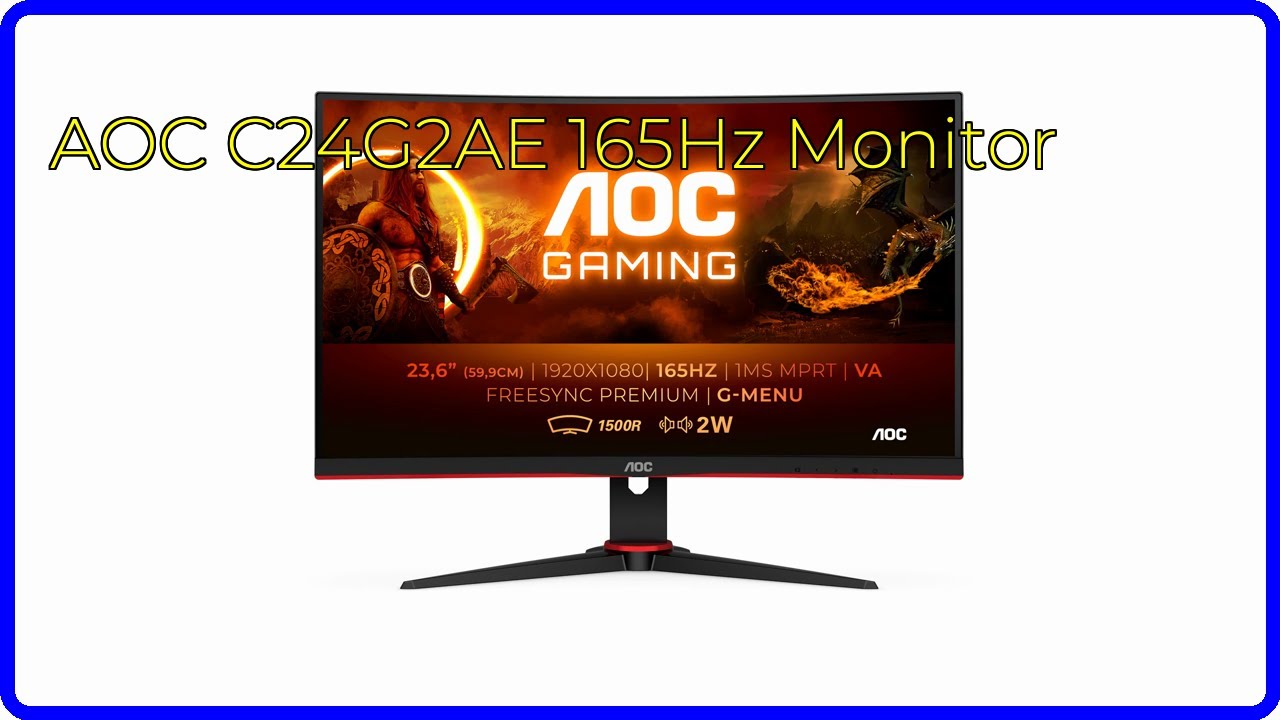REVIEW (2026): AOC C24G2AE 165Hz Monitor. ESSENTIAL details. - YouTube
