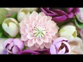Букет из зефирной глины "Георгин" Flower clay craft tutorial "Dahlia '