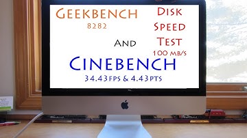 21.5 Inch iMac Speed Test (Geekbench, Cinebench & Disk Speed Test)