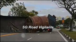 12mar2026 Sengkang East Road trailer fail to secure load