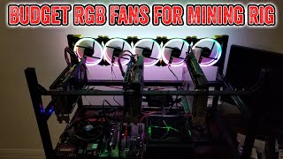 upHere RGB fans for 6 GPU Mining Rig 