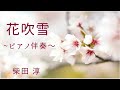 「花吹雪」柴田淳 【ピアノ伴奏】 Piano Instrumental 528Hz Cover   Jun Shibata  ピアノカラオケ