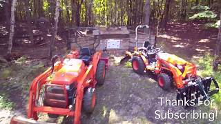 Kubota B2601 Compact Tractor. Working On The Range. Part 2. Outdoor Channel.