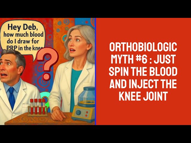 Orthobiologic Myth #6“PRP is just spinning blood and injecting it."