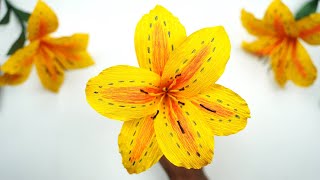 Crepe Paper Flower Crafts || How to Make Paper Flowers Step by Step || DIY Home Decorations Idea