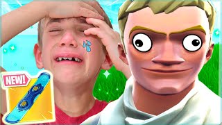 ANGRY KID CRIES FOR NEW DRIFTBOARD IN FORTNITE PLAYGROUND MODE! (XboxAddictionz Fortnite Trolling)
