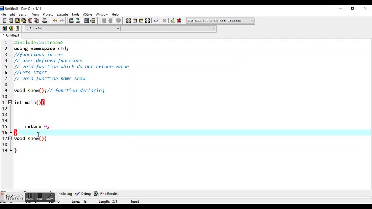 C Functions Void Function function Without Return Value YouTube C Functions Void Function function Without Return Value YouTube