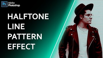 Halftone Line Pattern Effect In Photoshop cc | Photoshop Tutorial