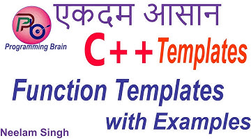 Template Definition ,Function Templates in C++ with Syntax and Example by Programming Brain