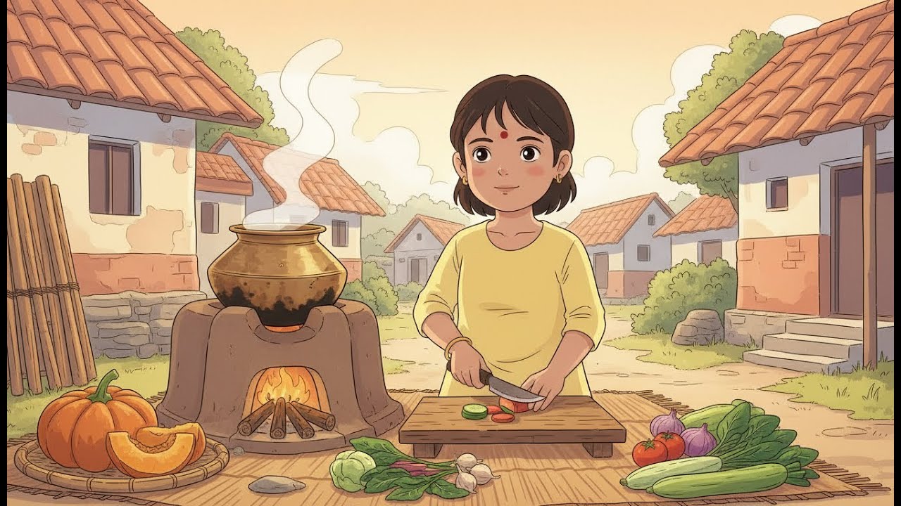 Ghibli Style Village Cooking 🫕 | Calm Rural Life & Cozy Food