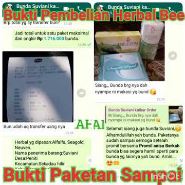 Bukti Paketan Sampai Dan Bukti Pembelian Herbal Bee.