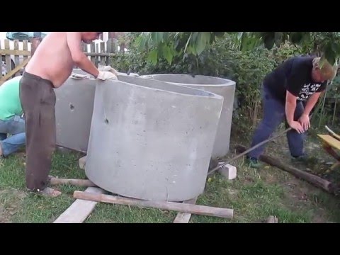 0 Как перевернуть колодезное кольцо одному