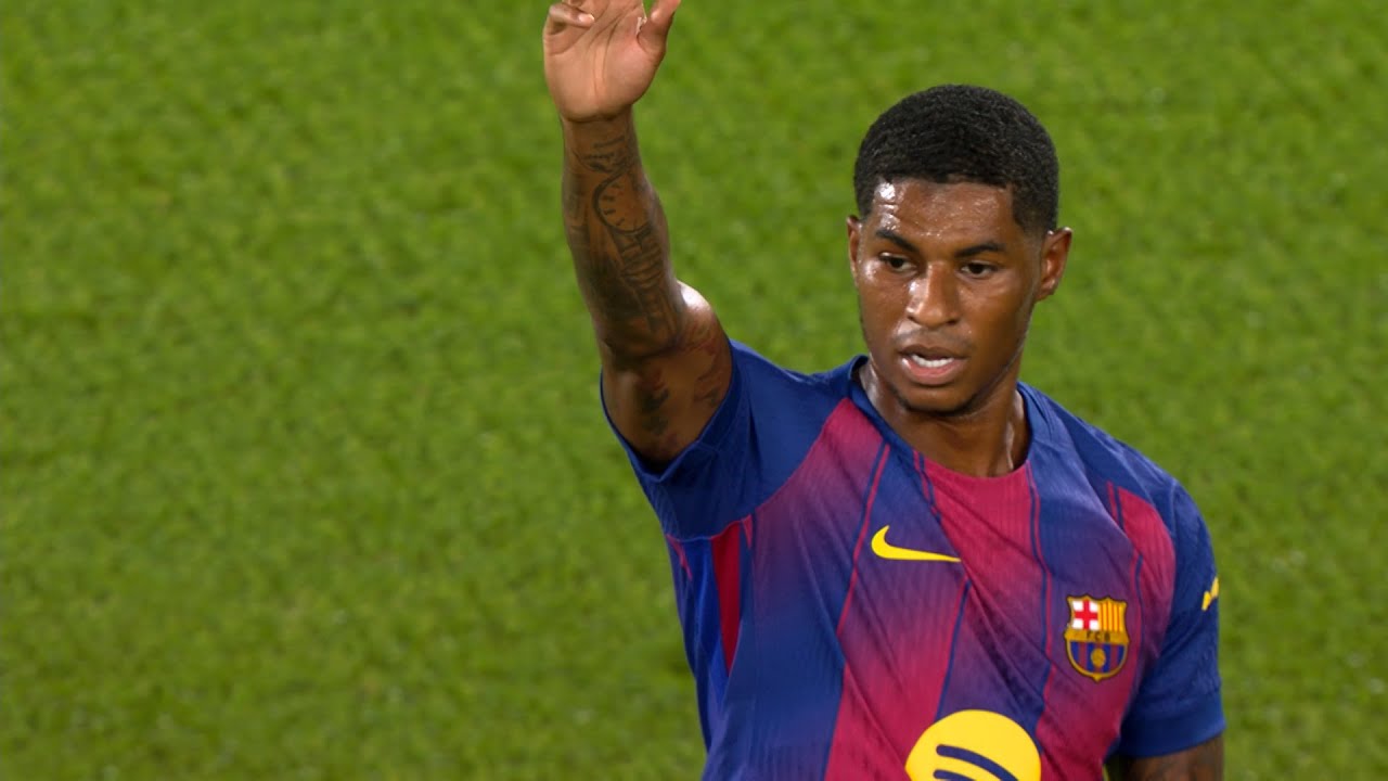 Marcus Rashford Scores First Goal for Barcelona