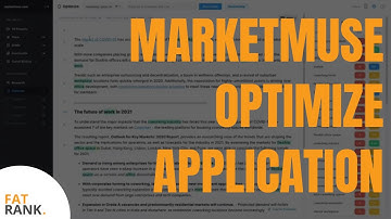 MarketMuse Optimize Application | 🔎 AI Content Optimization Software 🔍