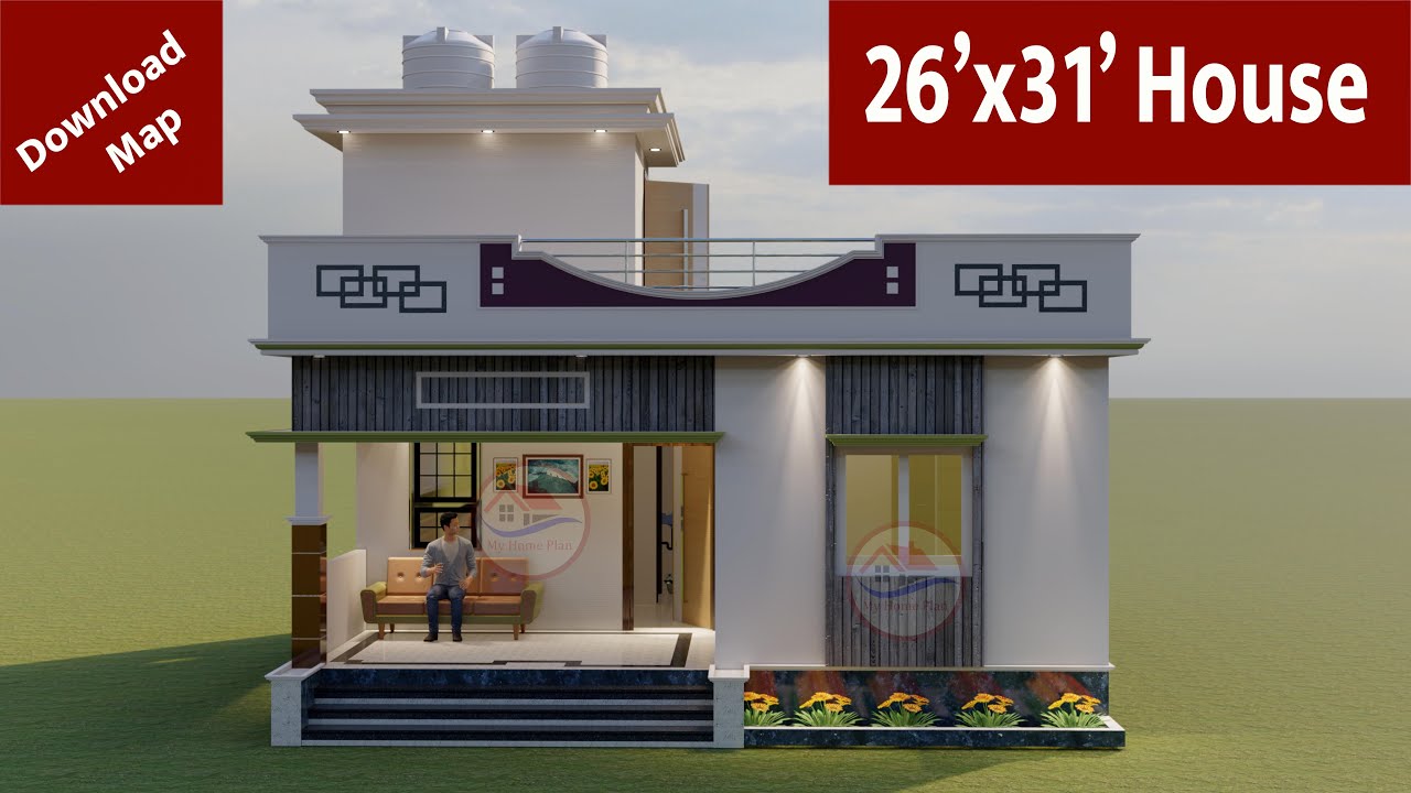 26'x31' House Design II 3Bhk Home Design II Planning Your Village Home II Dream House  🥰🥰