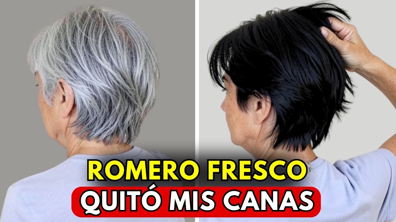 ADIÓS CANAS! El ROMERO Que Oscurece tu Cabello Desde la Primera Aplicación